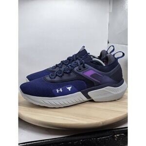 Men's Size 11- Under Armour Project Rock 5 Blue Athletic Training Shoes Sneakers